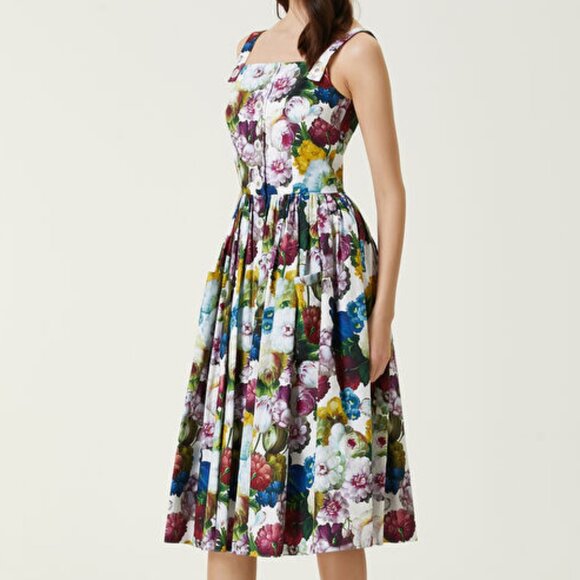 Dolce & Gabbana floral-print midi dress - Picture 2 of 13